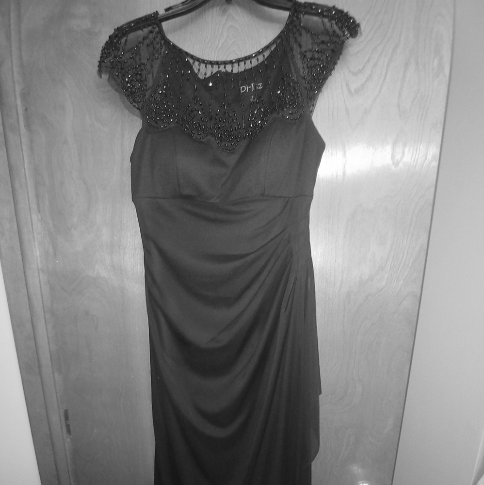Full length black dress